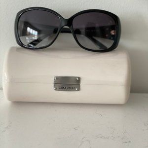 Jimmy Choo Bryon/S Black Rectangle Sunglasses - Made in Italy